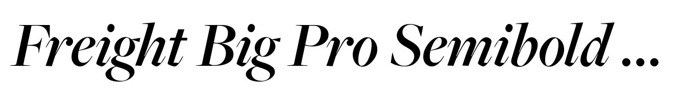 Freight Big Pro Semibold Italic